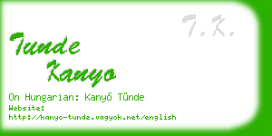 tunde kanyo business card